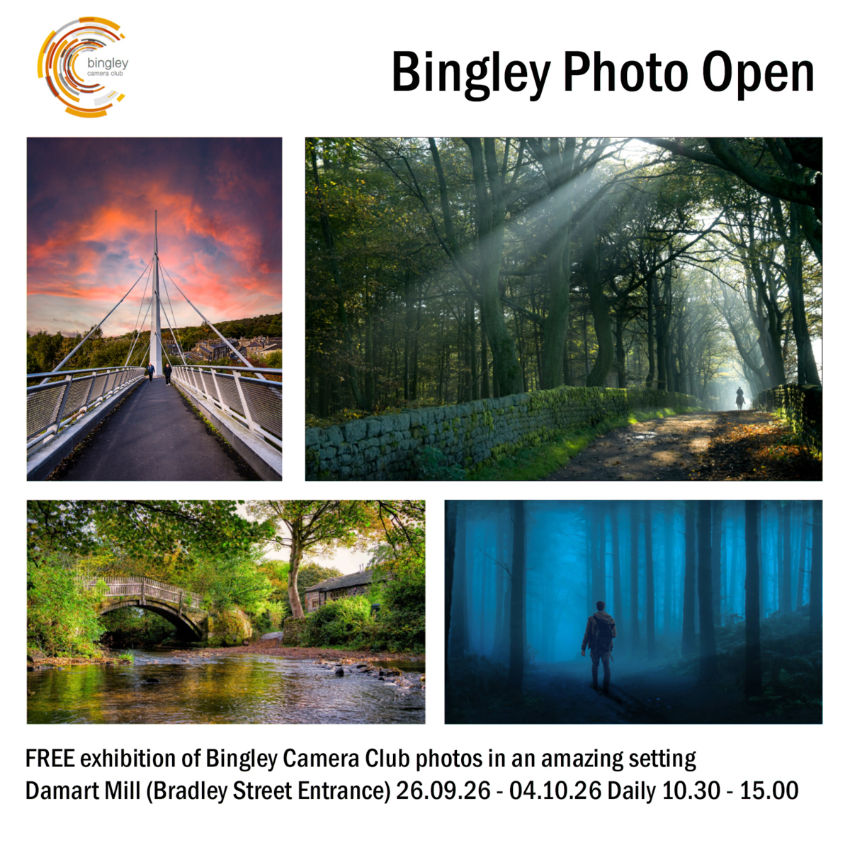 Bingley Photo Open flyer with full details FB Copy