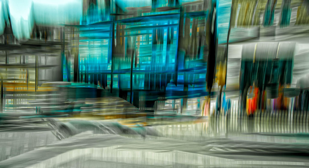 Intentional camera movement of Browgate in Baildon
